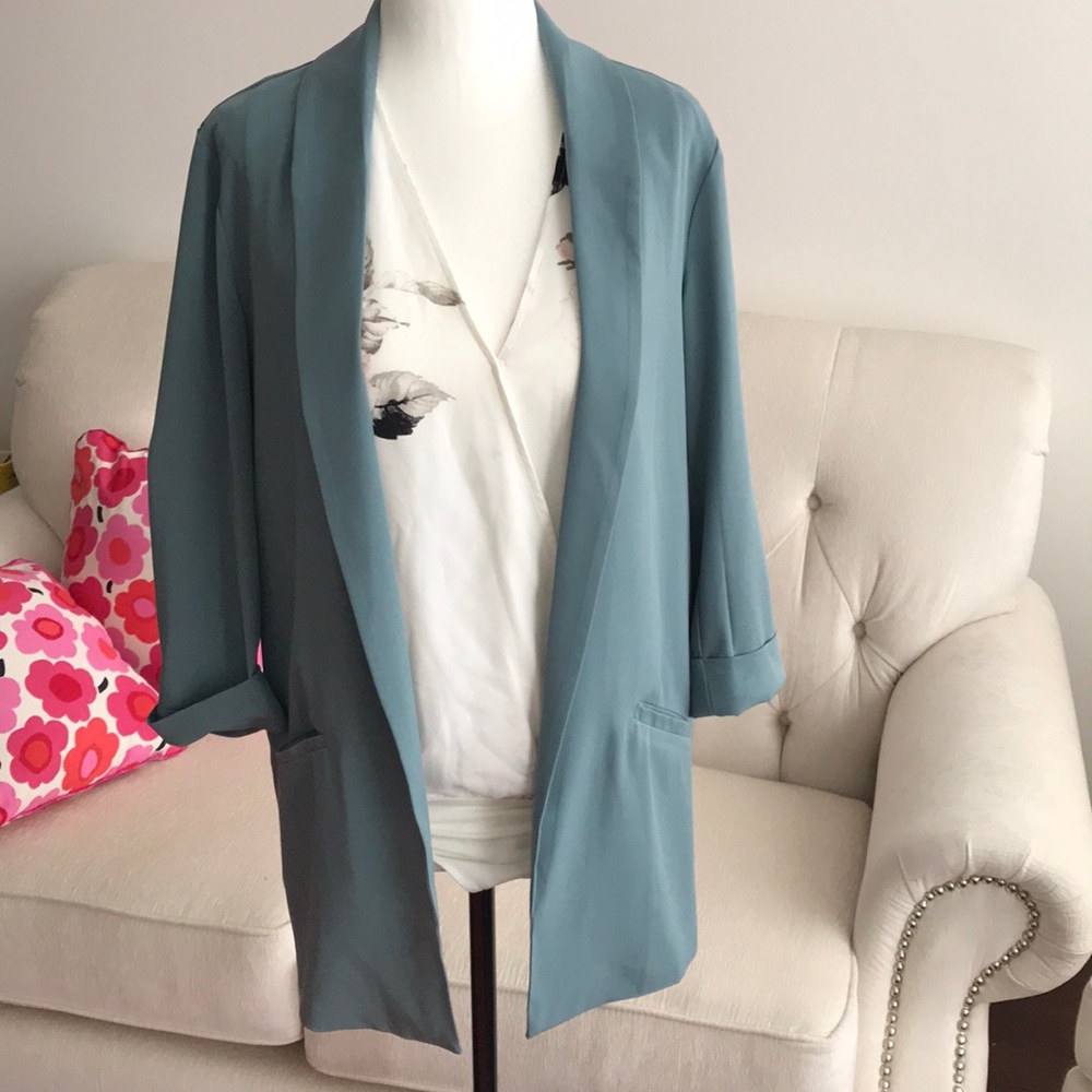 Dynamite boyfriend style turquoise blazer